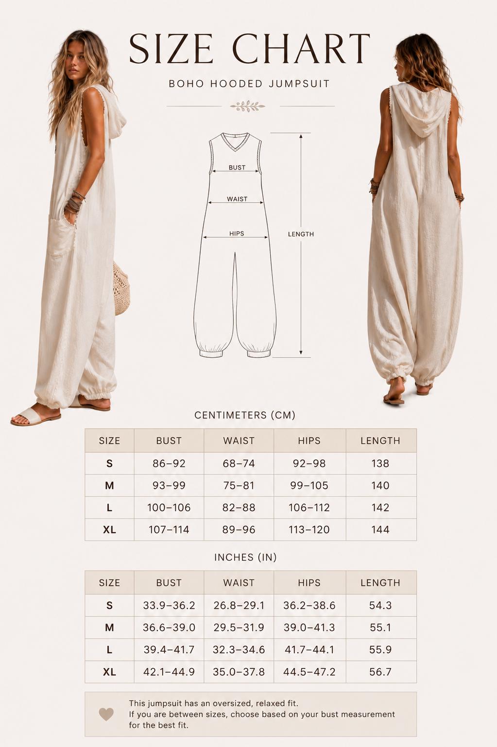 Beige Hooded Linen Look Jumpsuit, Oversized Harem Resort Wear