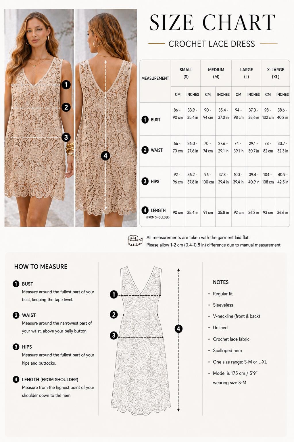 Crochet Lace Mini Dress, Elegant Summer Beach Resortwear