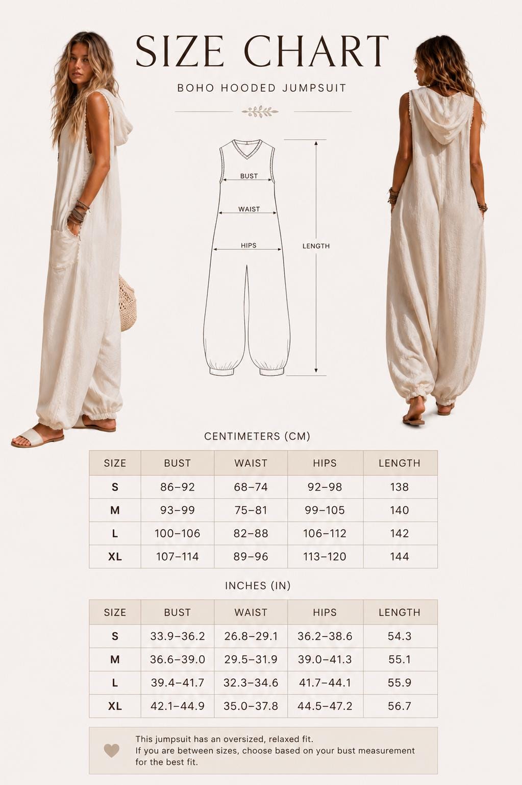 White Hooded Linen Look Jumpsuit, Oversized Harem Resort Wear