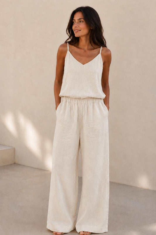 Linen Cami Top for Women Minimal Linen Tank Top Adjustable Strap Summer Top Relaxed Fit Linen Cami